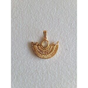 24k GP Pre-Columbian Sinu Filigree  Pendant Necklace| Across The Puddle